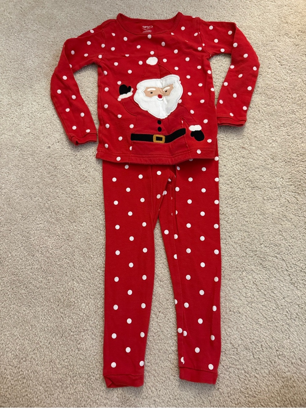 Carter’s Red Santa Polka Dot Pajama Set